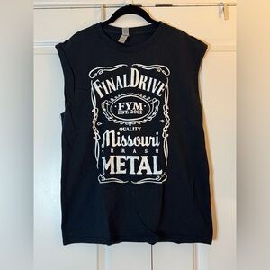 Final Drive Missouri Thrash Metal Band Distressed Sleeveless T-Shirt L